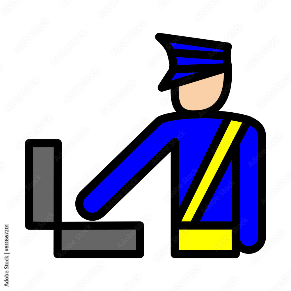 Customs symbol Line Filled Icon Design Customs symbol Line Filled Icon Design