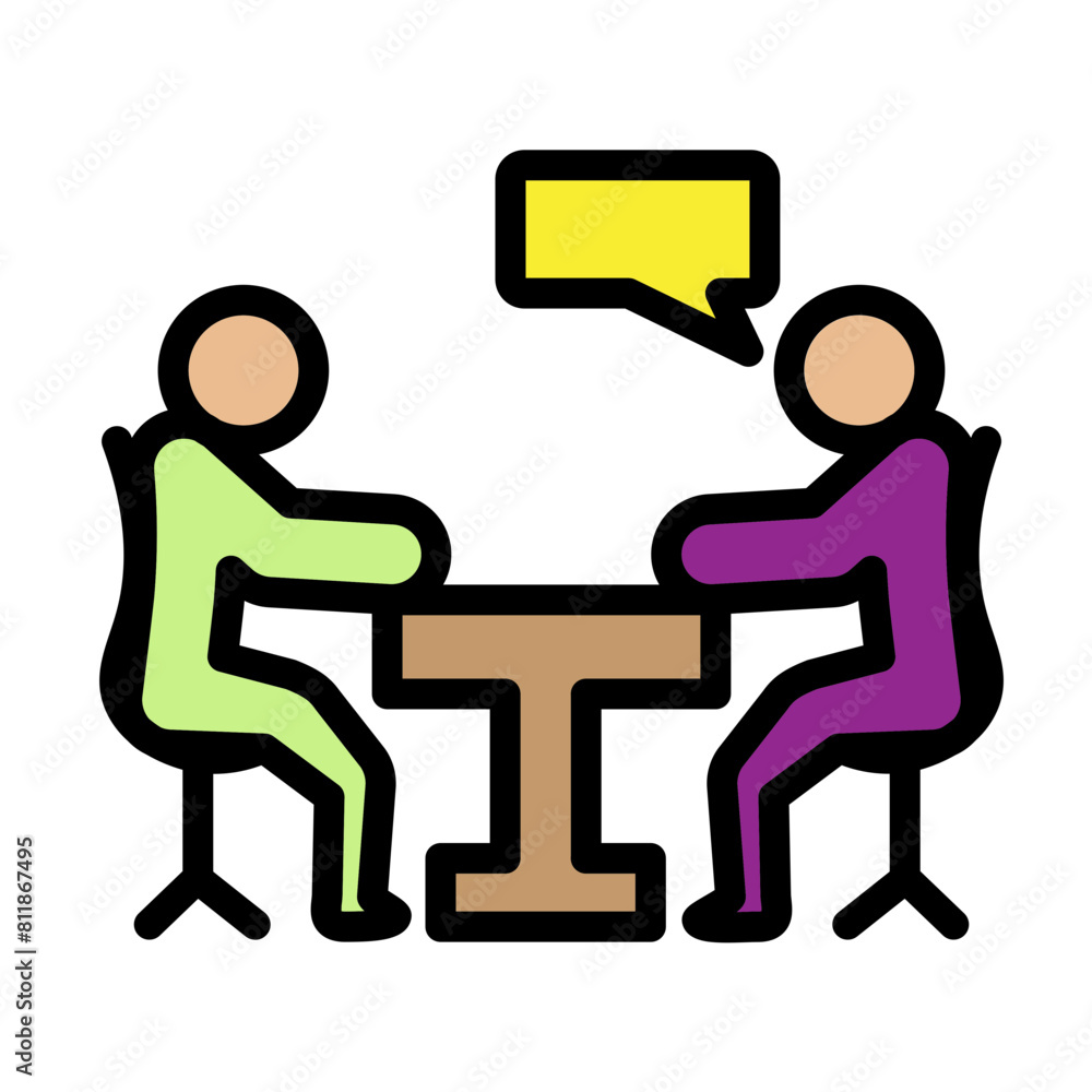Career Coaching Line Filled Icon Design Career Coaching Line Filled Icon Design