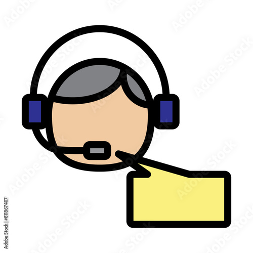 Advice Line Filled Icon Design