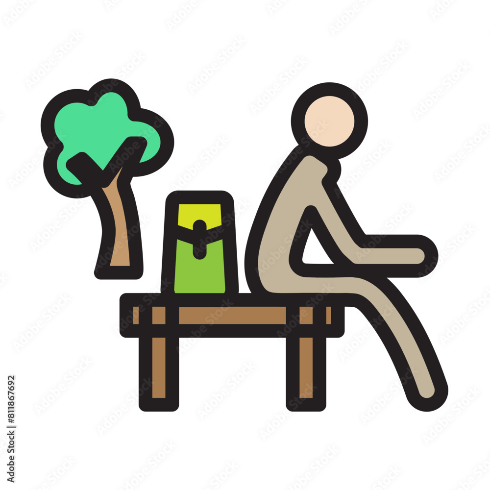 Rural Tourism Line Filled Icon Design Rural Tourism Line Filled Icon Design