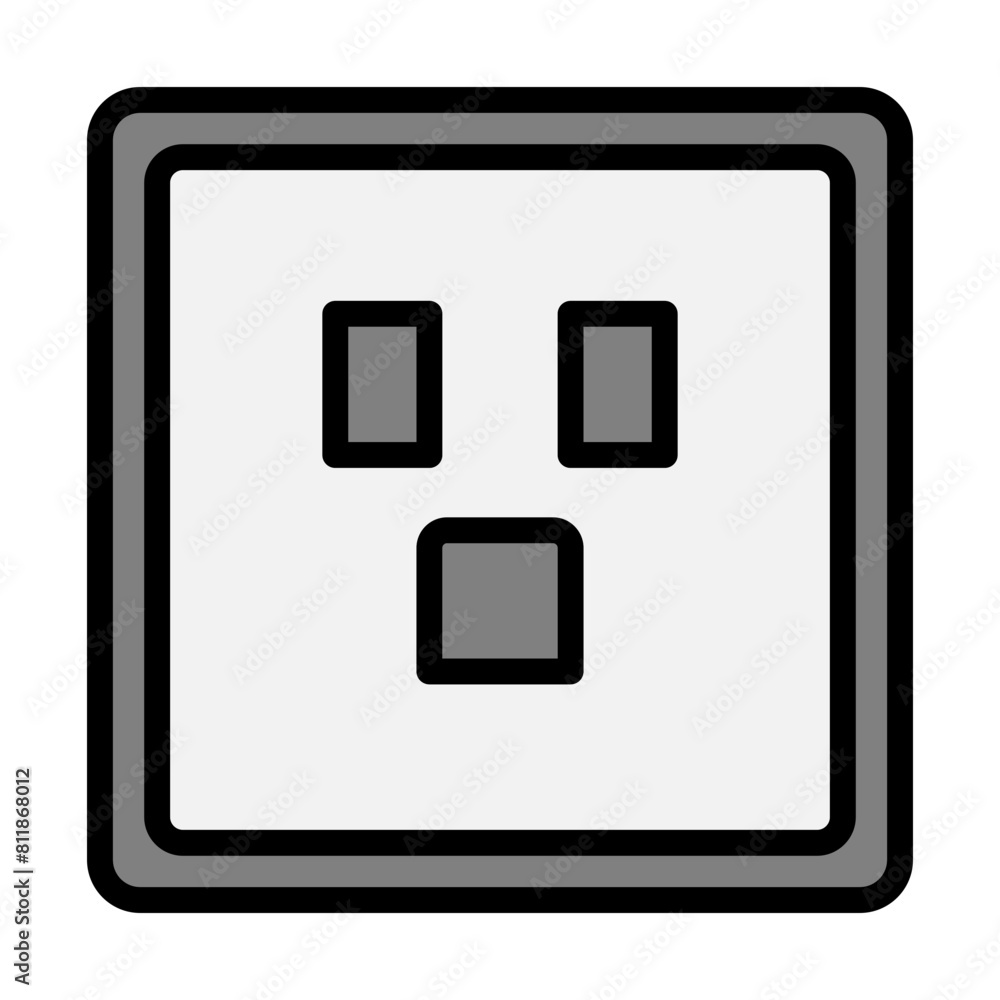 Socket Line Filled Icon Design Socket Line Filled Icon Design