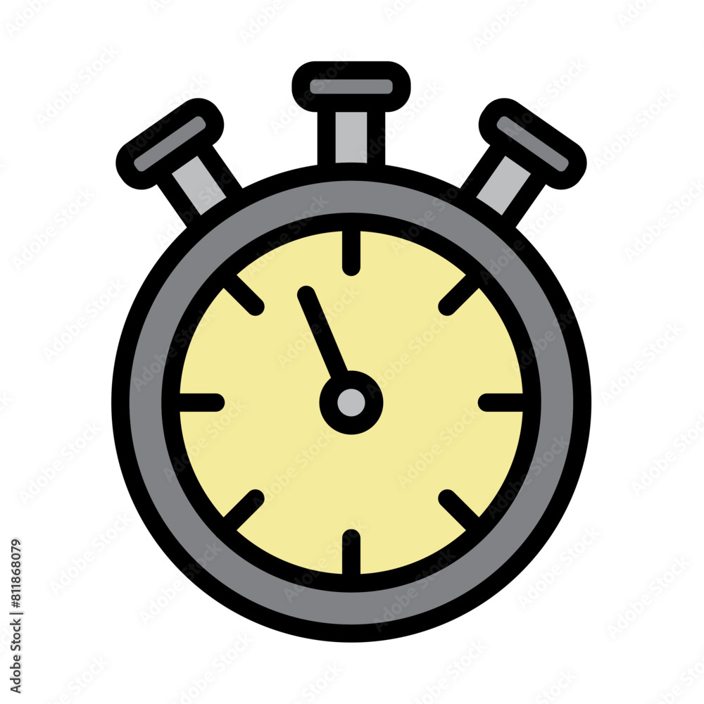 Stopwatch Line Filled Icon Design Stopwatch Line Filled Icon Design