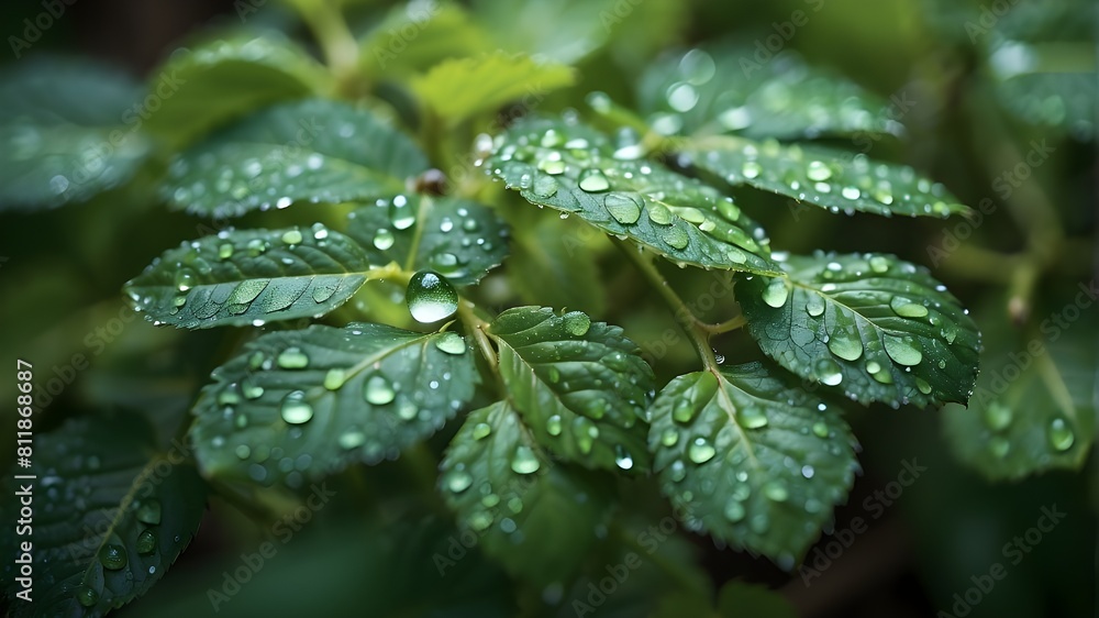A Close-Up Exploration of Nature's Refreshing Elegance, Where Raindrops Glisten on Lush Leaves and Vibrant Flora, Embracing the Freshness of Spring Mornings in Enchanting Gardens and Verdant Landscape A Close-Up Exploration of Nature's Refreshing Elegance, Where Raindrops Glisten on Lush Leaves and Vibrant Flora, Embracing the Freshness of Spring Mornings in Enchanting Gardens and Verdant Landscape