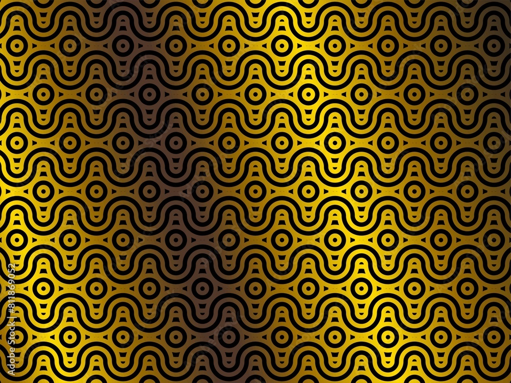 artistic pattern background vector art with gold circles
