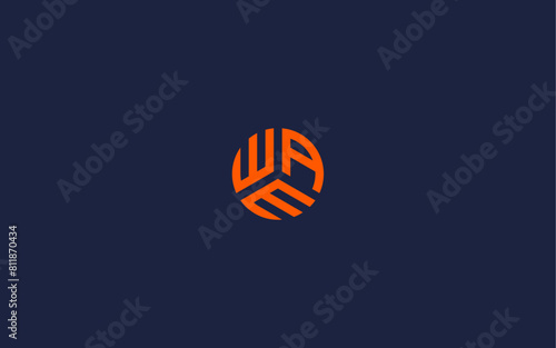 letter wae with circle logo icon design vector design template inspiration photo