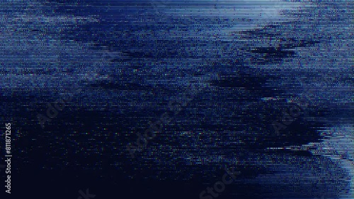 Glitch noise static television VFX. Visual video effects stripes background, CRT tv screen no signal glitch effect