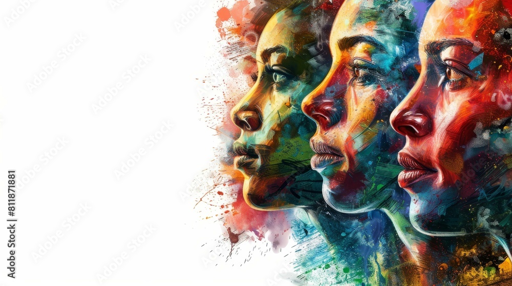 Vibrant group painting with lively, unique brushstrokes, Ai Generated Vibrant group painting with lively, unique brushstrokes, Ai Generated
