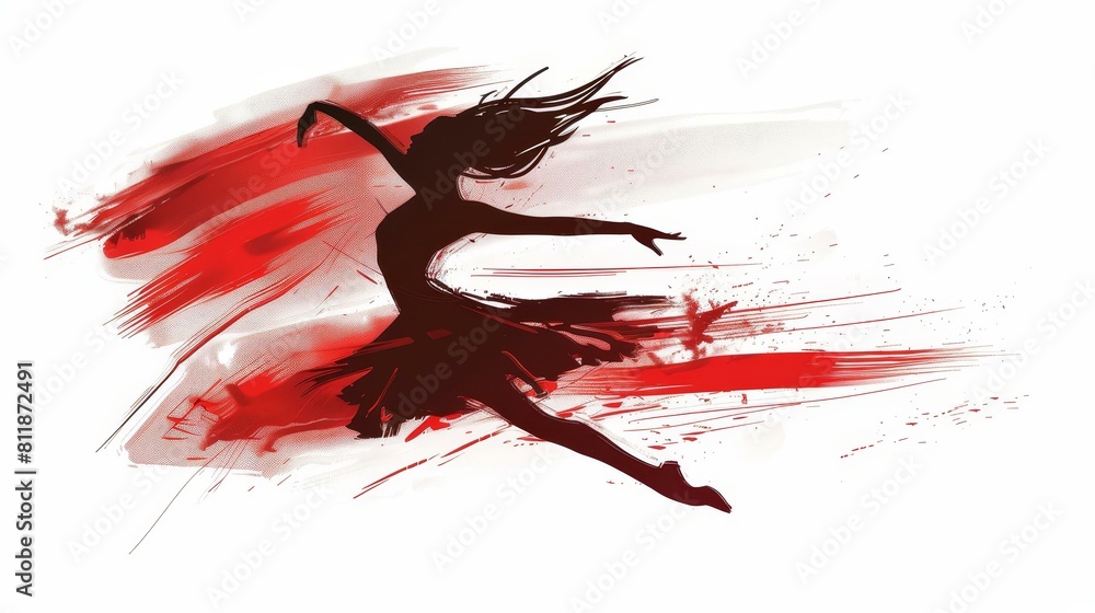 Description A dancer uses fluid movements to express deep emotions, Ai Generated Description A dancer uses fluid movements to express deep emotions, Ai Generated