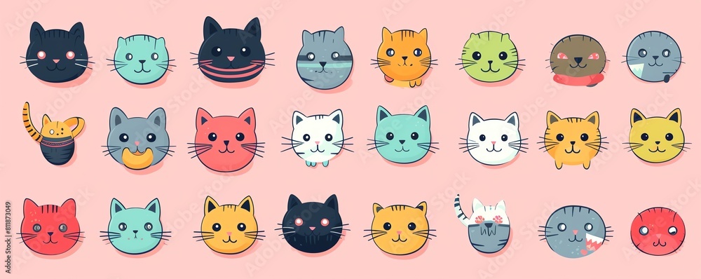 Catnip toys collection flat design top view fun theme cartoon drawing vivid. Catnip toys collection flat design top view fun theme cartoon drawing vivid.