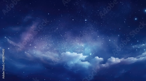 Abstract space background with swirling nebulae and cosmic clouds