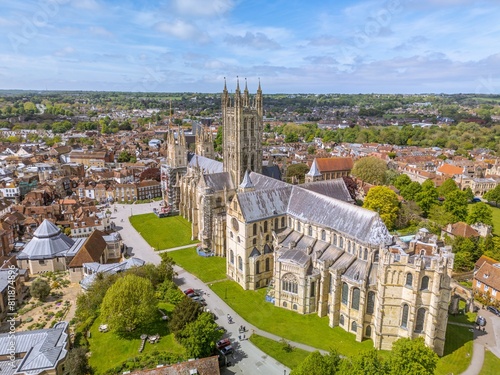 Canterbury Cathedral,  Christ Church Cathedral, Canterbury, is the cathedral of the archbishop of Canterbury, the leader of the Church of England. photo
