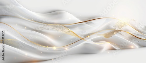 Luxury white background with golden lines and geometric shapes (kitchen glass)