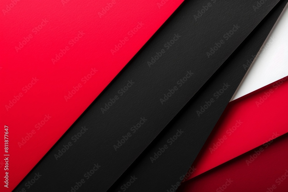 Obraz premium Geometrical Textured Abstract Background in Red, Black, and White - Modern Design, Artistic Patterns, Digital Wallpaper