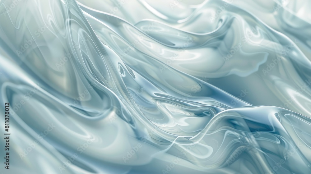 Abstract fluid glass art with blue and white waves Abstract fluid glass art with blue and white waves