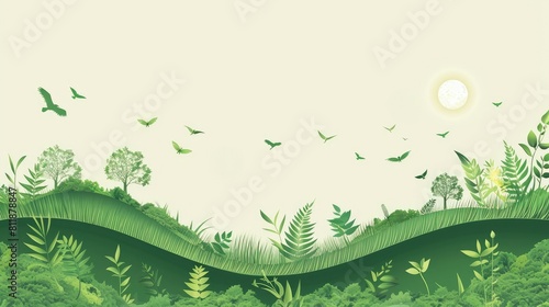 green leaves, minimalistic natural backdrop