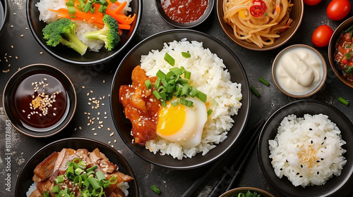 Group of home delivered Indo Chinese food. Online food ordering concept in India