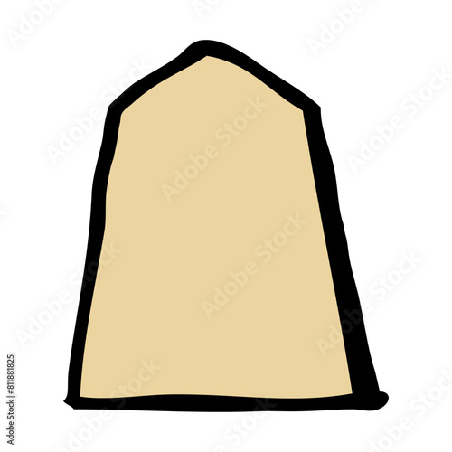 手描き　将棋の駒　無地　