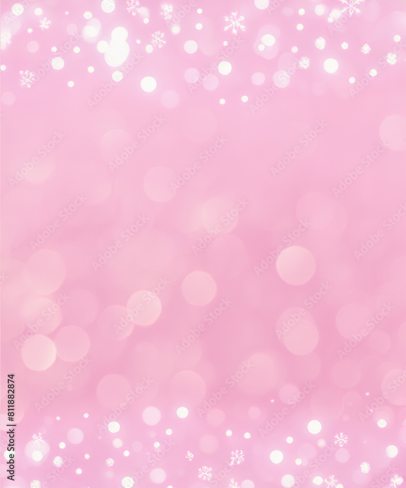 Abstract pink bokeh with snow, Christmas and new year theme background Abstract pink bokeh with snow, Christmas and new year theme background