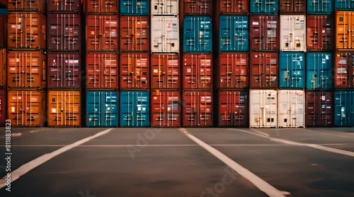 Container im Hafen von Antwerpen, Belgien photo