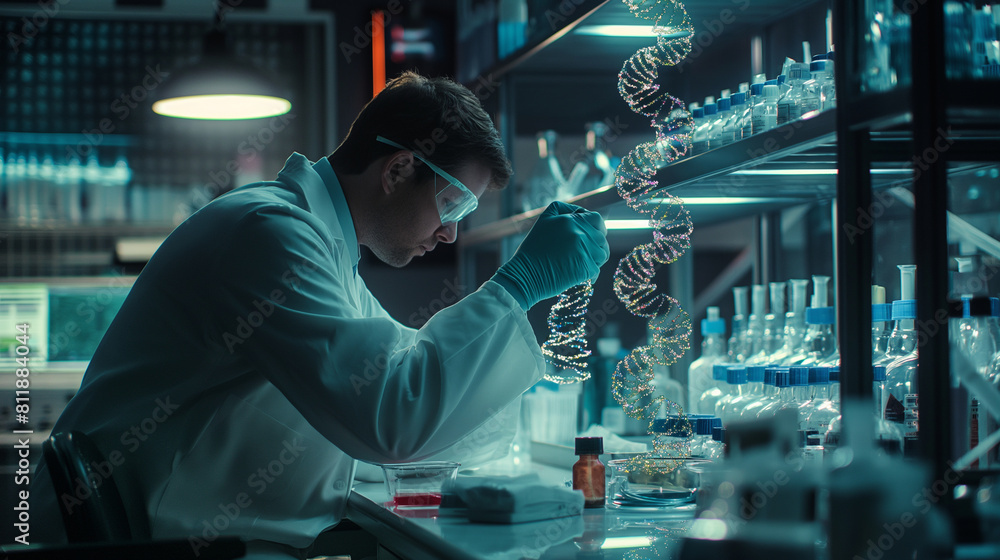 Within the confines of a high-security laboratory, scientists manipulate strands of DNA with surgical precision, editing out genetic mutations and replacing them with healthy seque Within the confines of a high-security laboratory, scientists manipulate strands of DNA with surgical precision, editing out genetic mutations and replacing them with healthy seque
