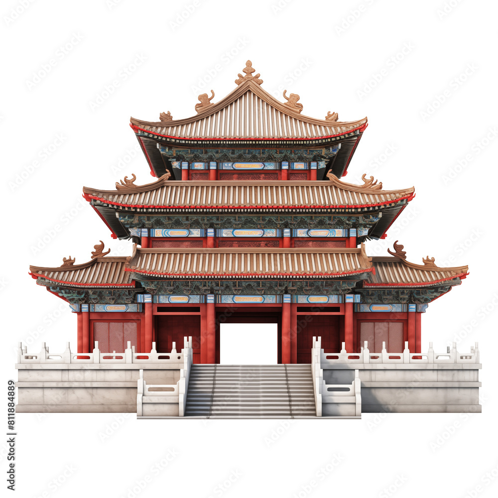 Obraz premium chinese temple transparent background