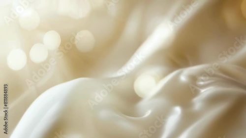 A soft and creamy abstract texture with a gentle bokeh effect, creating a dreamy and ethereal visual suitable for backgrounds in luxury or beauty designs. Cosmetic and care products for the skin photo