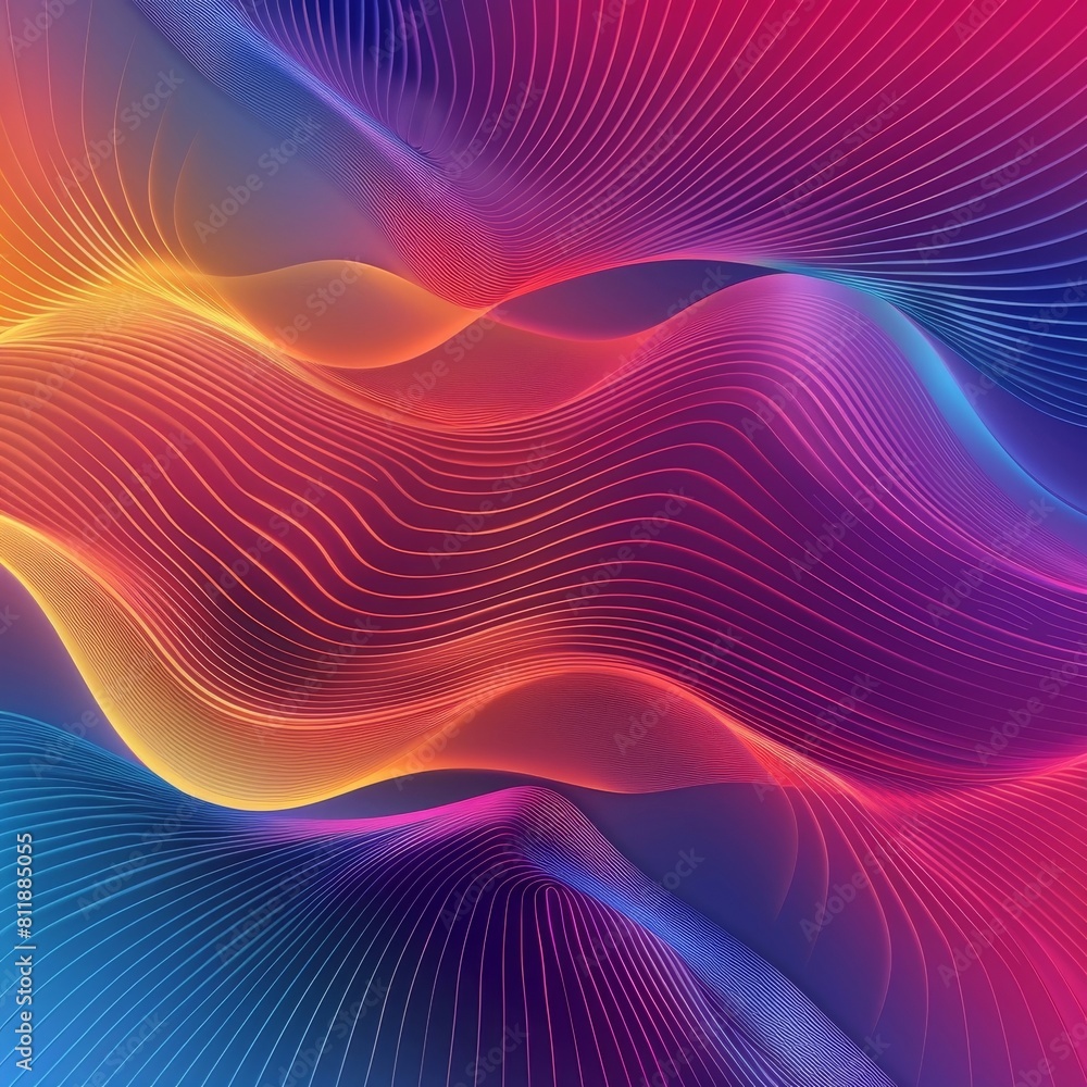 Contemporary vibrant gradient backdrop with undulating lines Contemporary vibrant gradient backdrop with undulating lines
