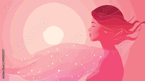 Breast cancer design over pink background vector illustration