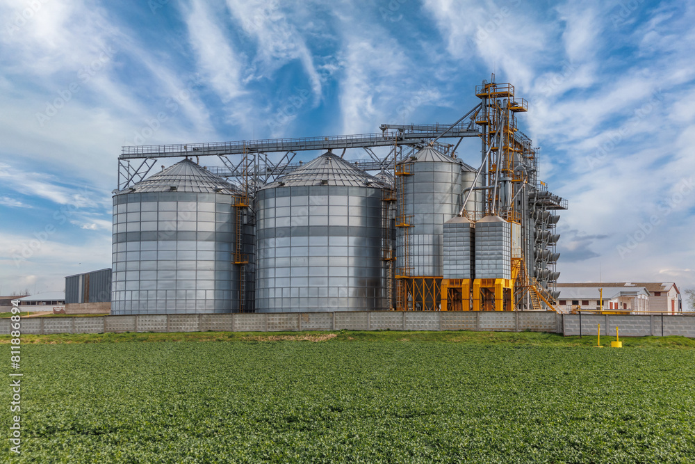 silos granary elevator on agro-industrial complex with seed cleaning and drying line for grain storage silos granary elevator on agro-industrial complex with seed cleaning and drying line for grain storage