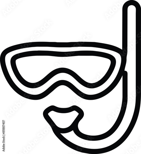 Diving mask Icon Outline