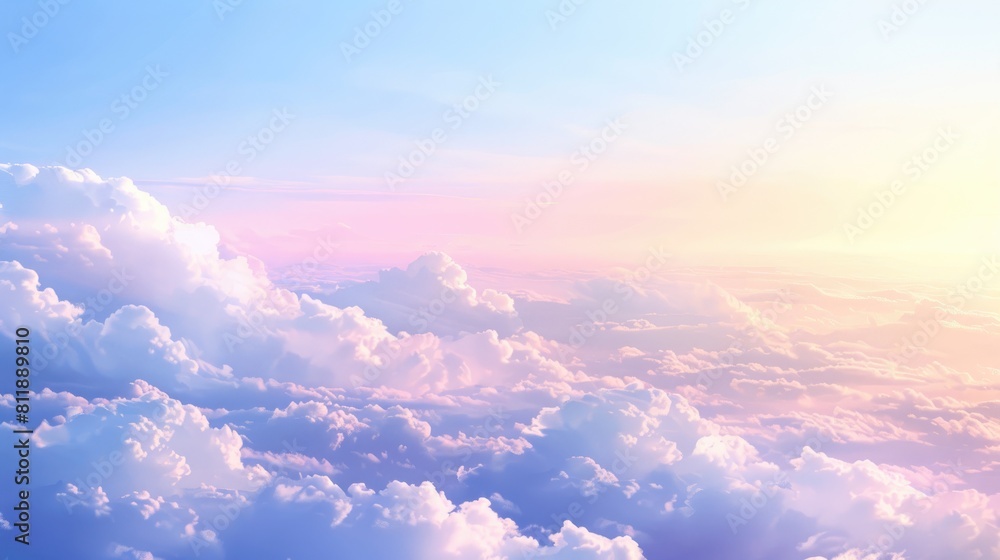 Background of sky and clouds blending on the horizon Background of sky and clouds blending on the horizon