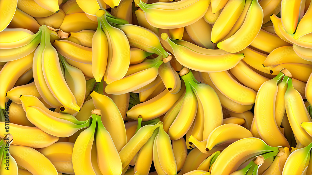 Abundance of Bananas in Vibrant Pattern Abundance of Bananas in Vibrant Pattern
