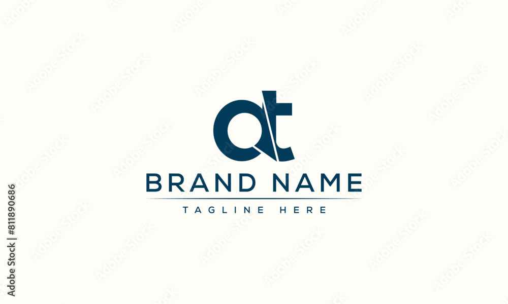 Logo design letter AT . Elegant modern. Vector template. Logo design letter AT . Elegant modern. Vector template.