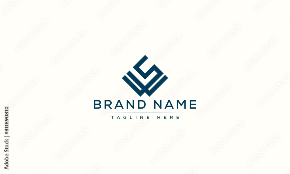 Logo design letter WS . Elegant modern. Vector template. Logo design letter WS . Elegant modern. Vector template.