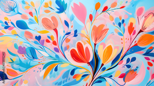Artistic hand painted abstract flowers oil painting decorative painting 