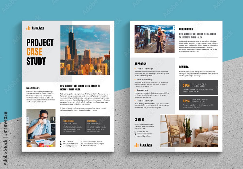 Project Case Study Stock Template | Adobe Stock