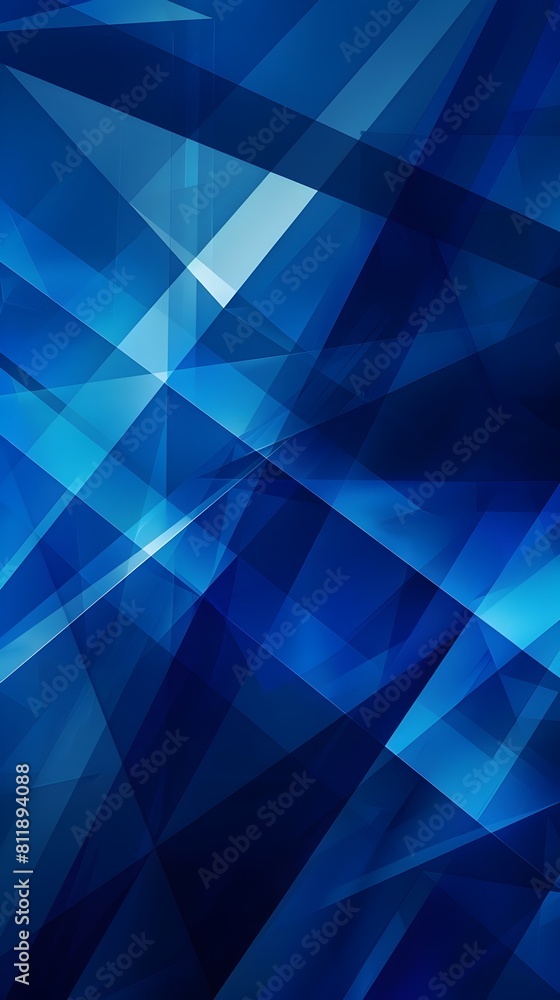 Obraz premium Captivating Geometric Abstraction in Mesmerizing Blue Tones