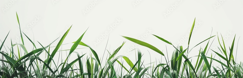 Naklejka premium green grass isolated on white background for backdrop