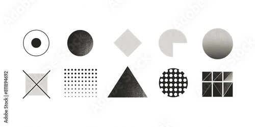 Minimalist Geometric Patterns: Create a series of minimalist geometric patterns using simple shapes like circles, squares, and triangles.