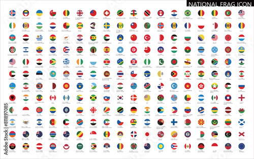 国旗の丸型アイコン