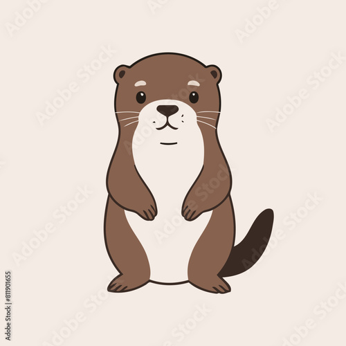 Vector illustration of a playful Otter for preschoolers' storytime