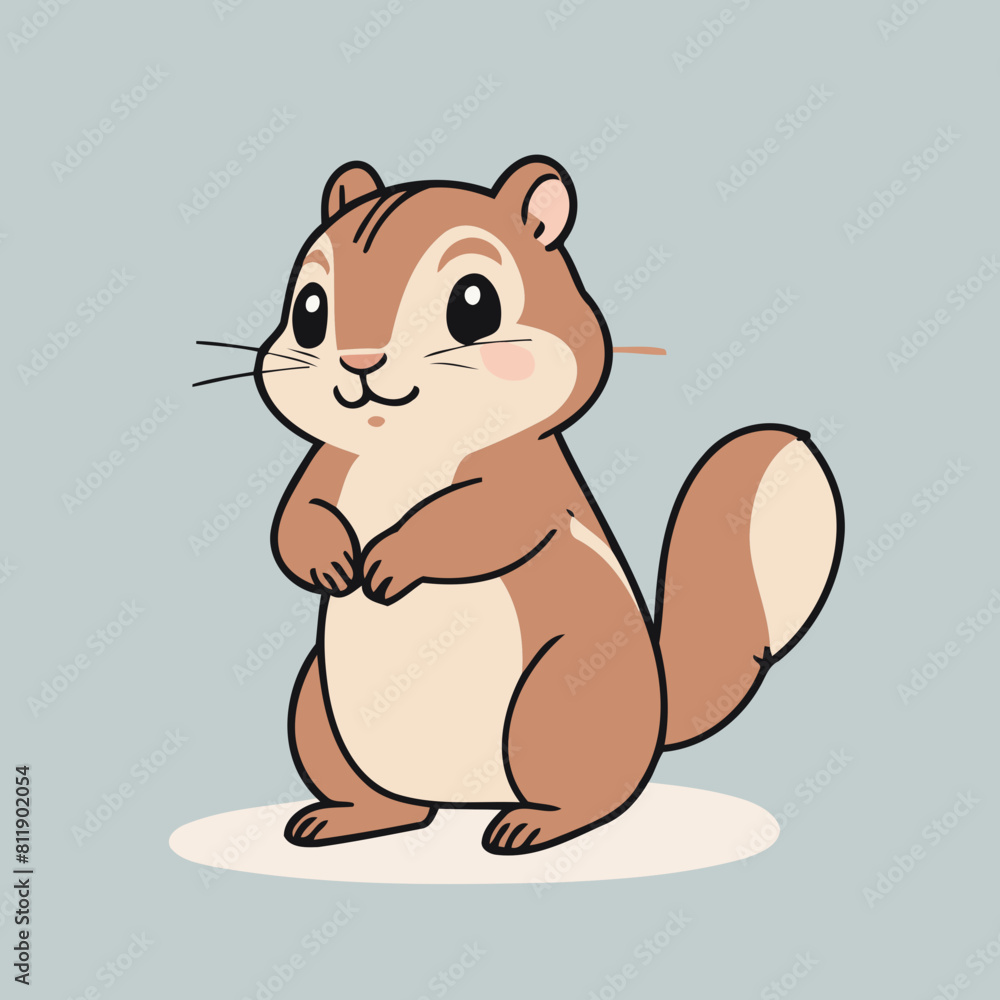 Cute Chipmunk for early readers' adventure books vector illustration Cute Chipmunk for early readers' adventure books vector illustration