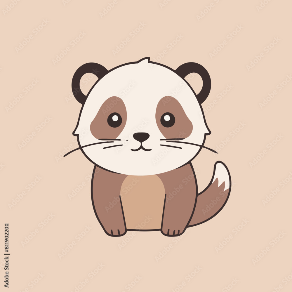 Cute Ferret vector illustration of a for toddlers books Cute Ferret vector illustration of a for toddlers books
