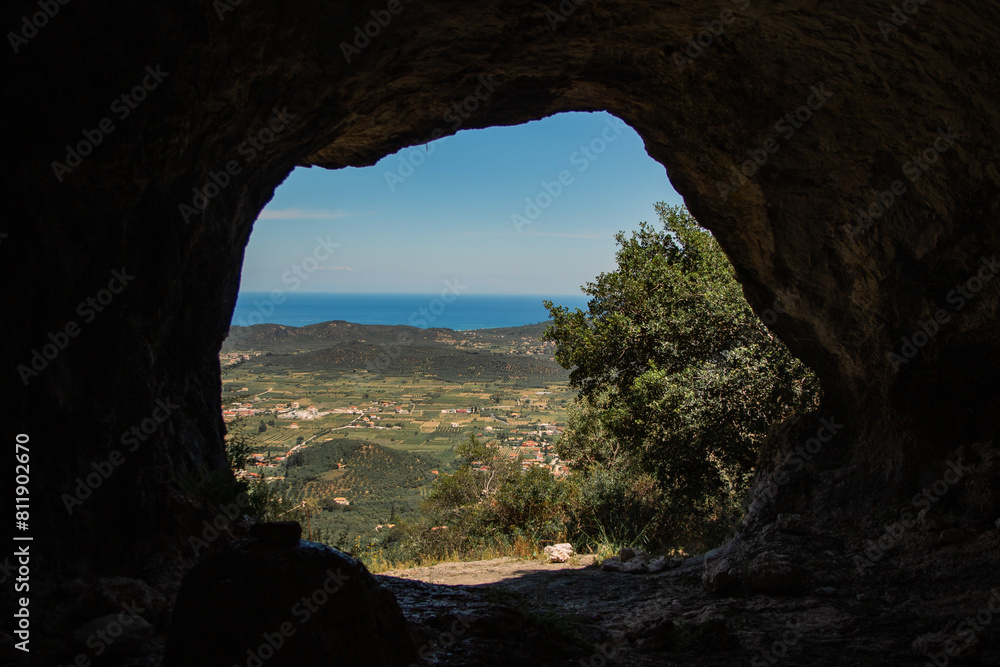 Fototapeta premium the cave in the greek mountains on the Zakynthos island