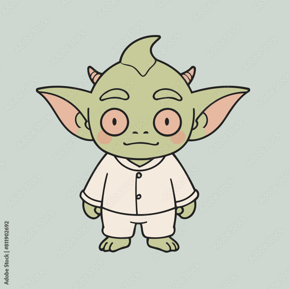 Cute Goblin for children story book vector illustration Cute Goblin for children story book vector illustration
