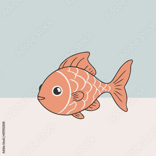 Cute Fish for toddlers' playful adventures vector illustration