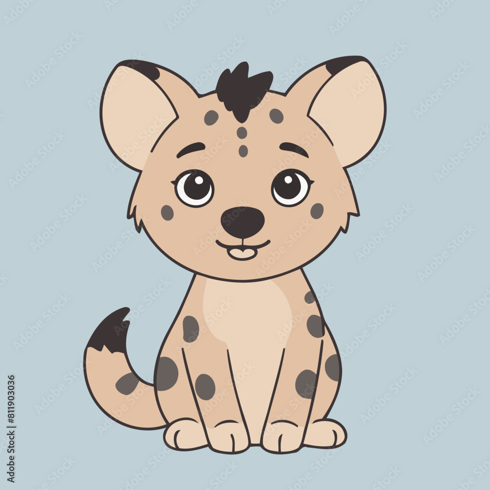 Obraz premium Cute Hyena for children vector illustration