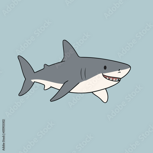 Cute Shark for kids books vector illustration