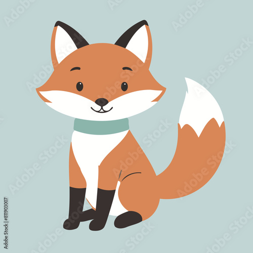 Vector illustration of a sweet Fox for youngsters' imaginative journeys