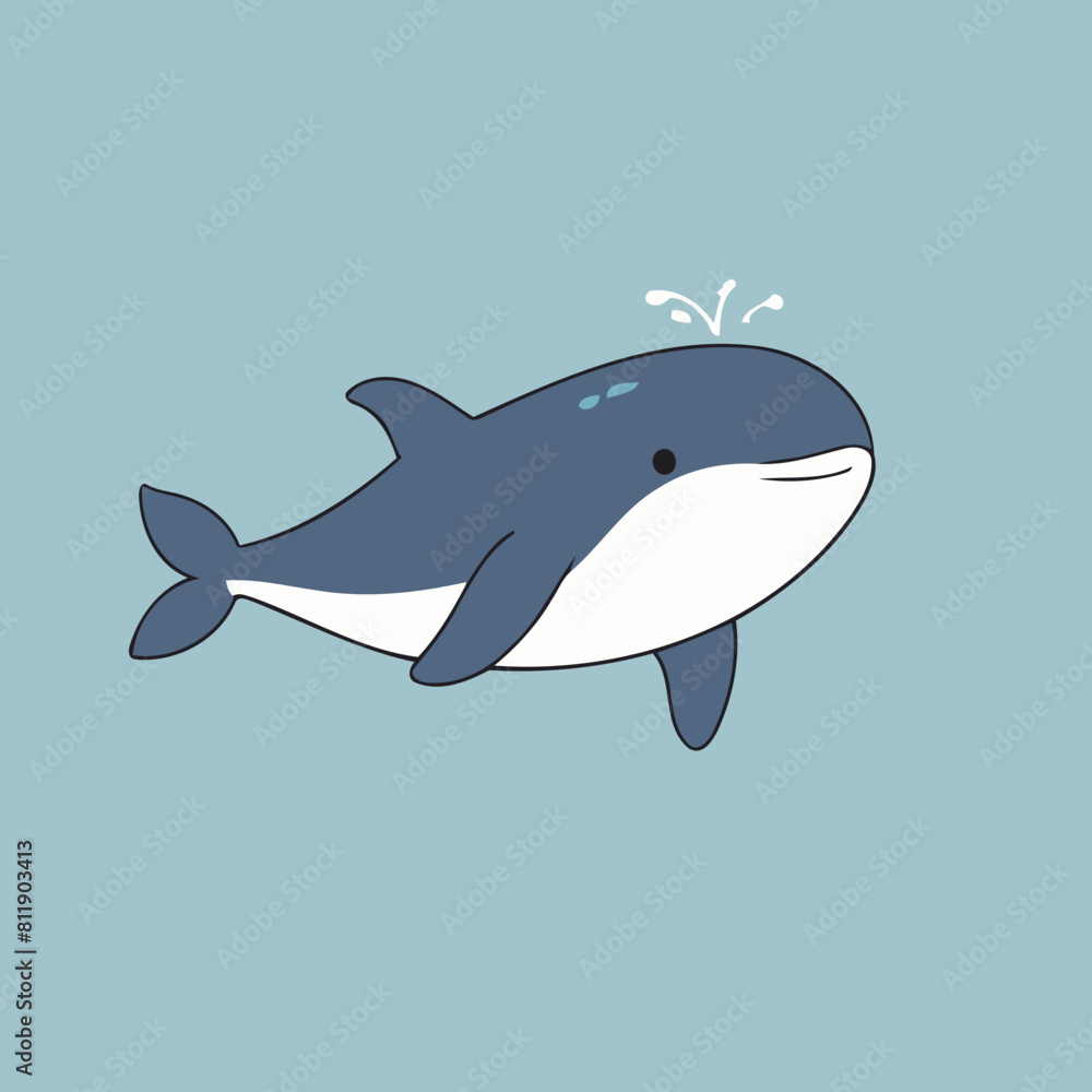 Cute Whale vector illustration of a for toddlers books Cute Whale vector illustration of a for toddlers books